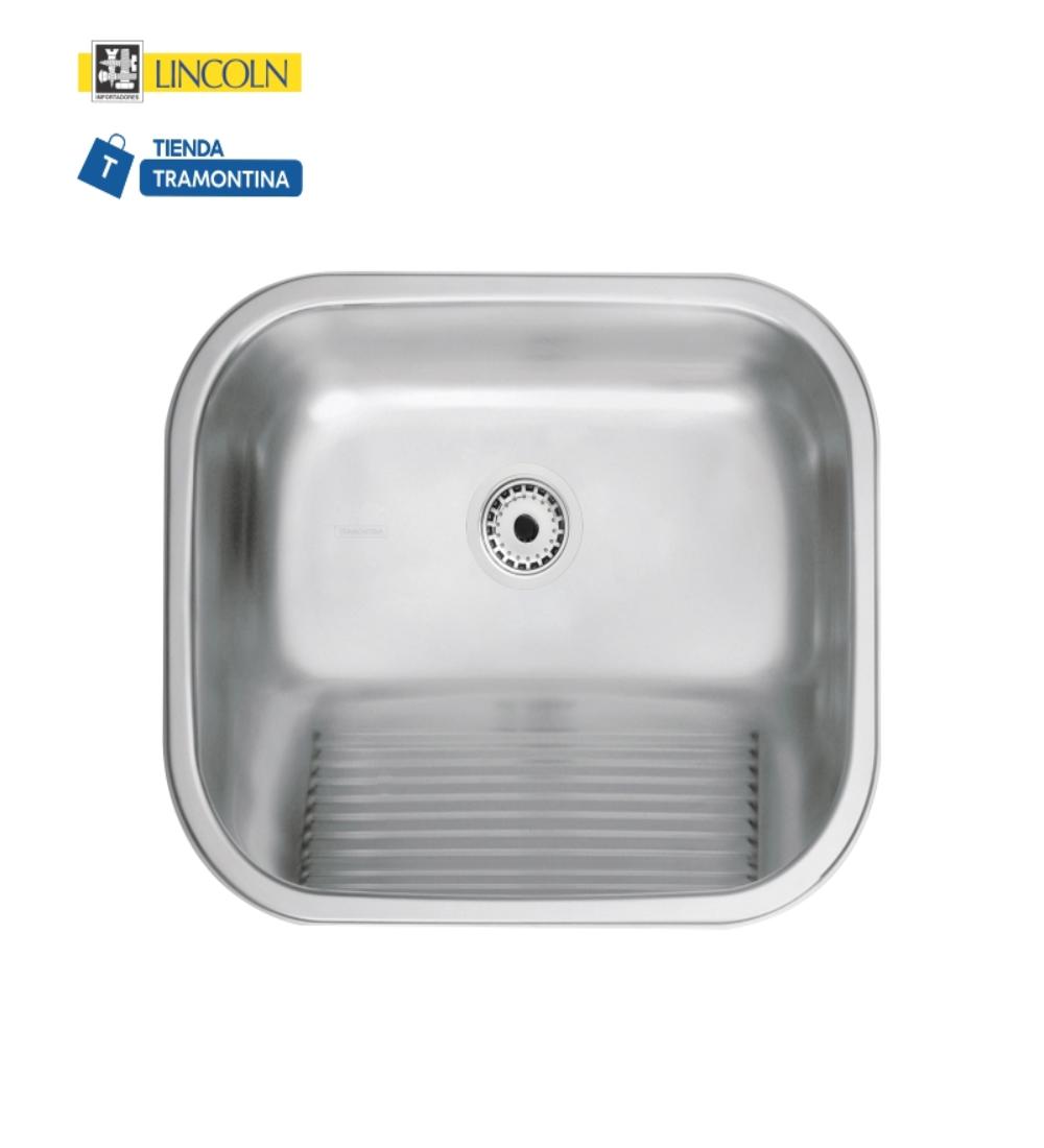 LAVARROPA DE EMPOTRAR SATINADO TRAMONTINA 50x40x22,5CM 34L VALVULA 3 1/2"